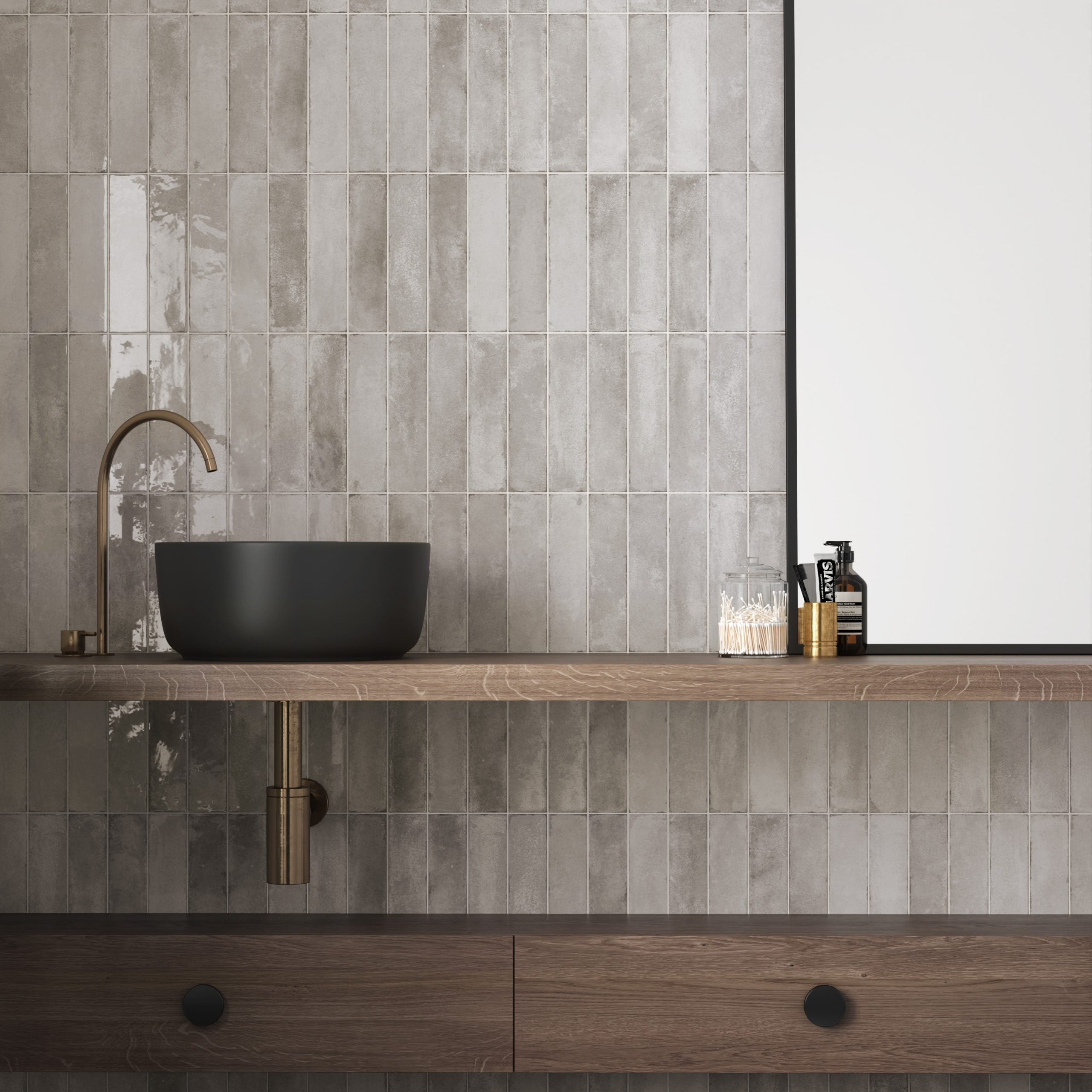 Acquarello Titanio Gloss Subway 60x246