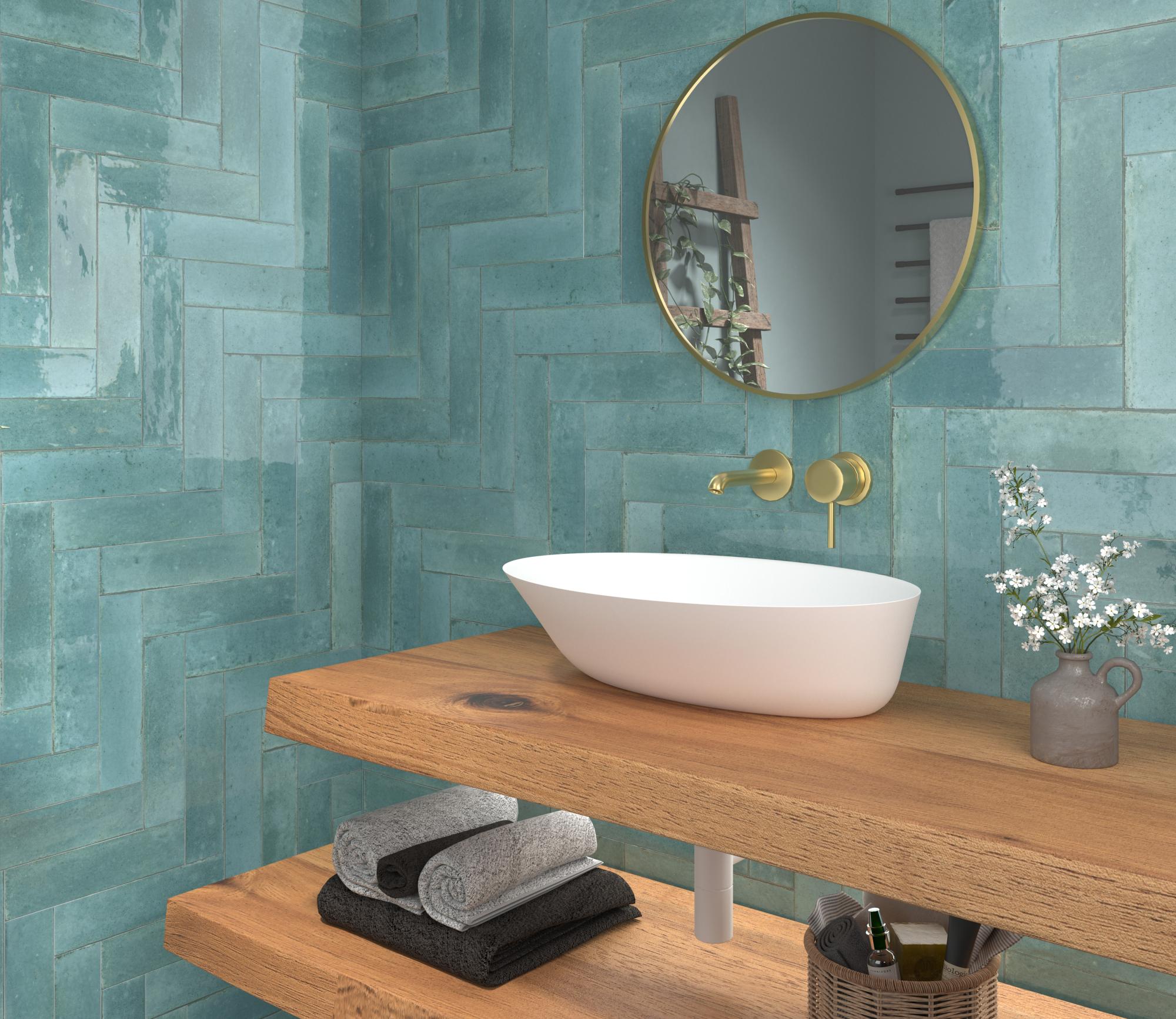 Agadir Turquesa Subway Tile 70x280
