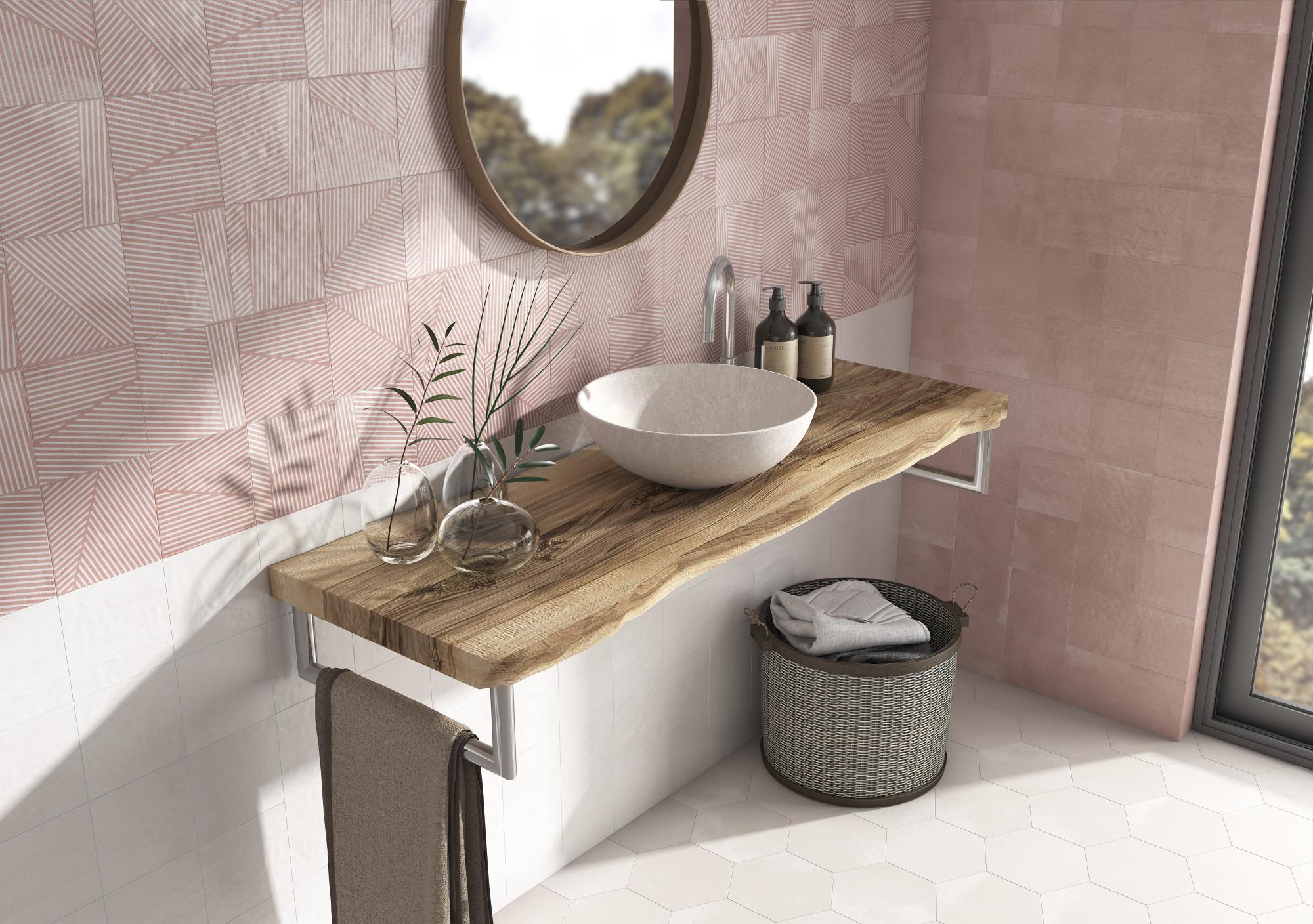 Trazos Flamingo Pink Matt 147x147