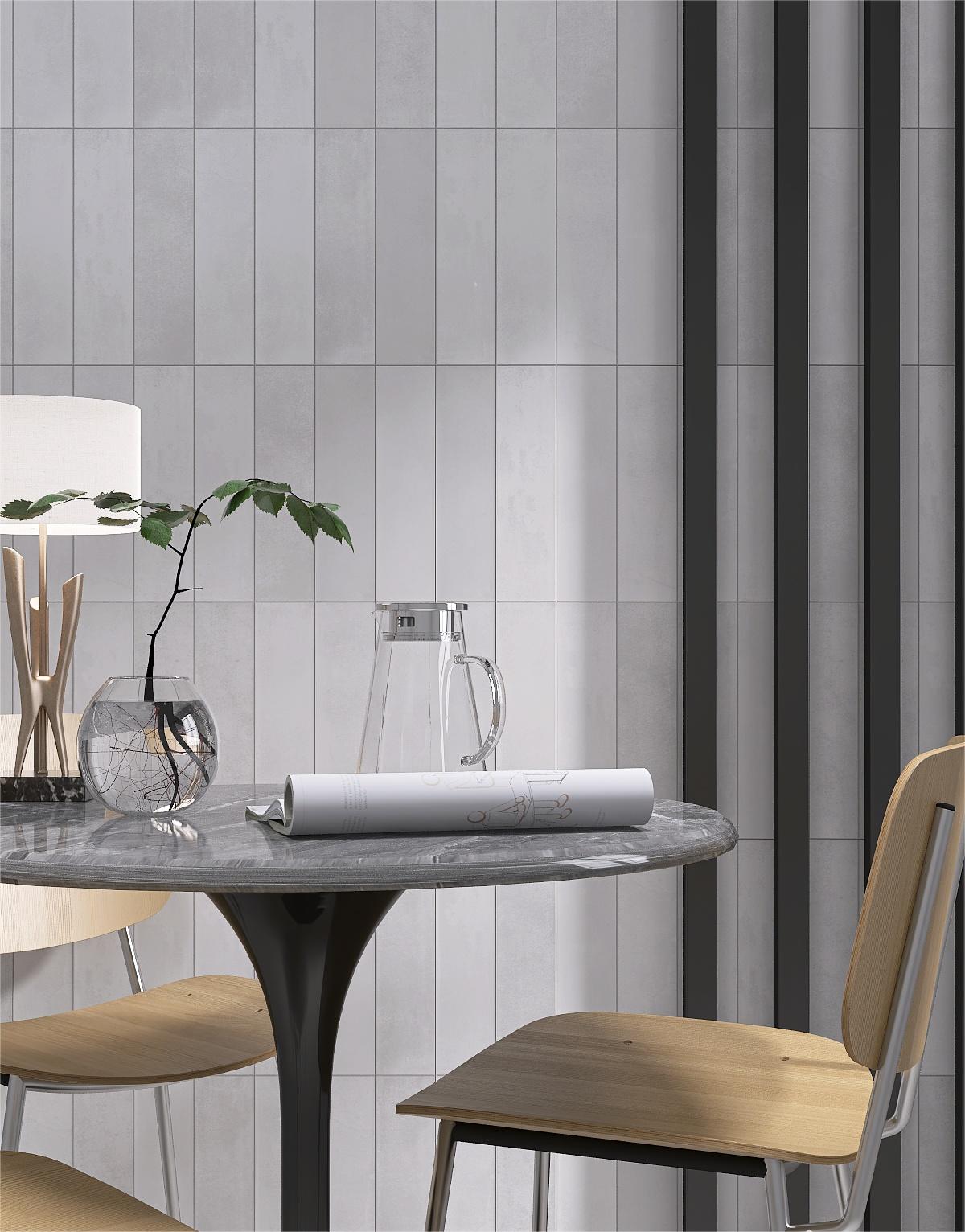 Bermi White Matt Subway Tile 75x300