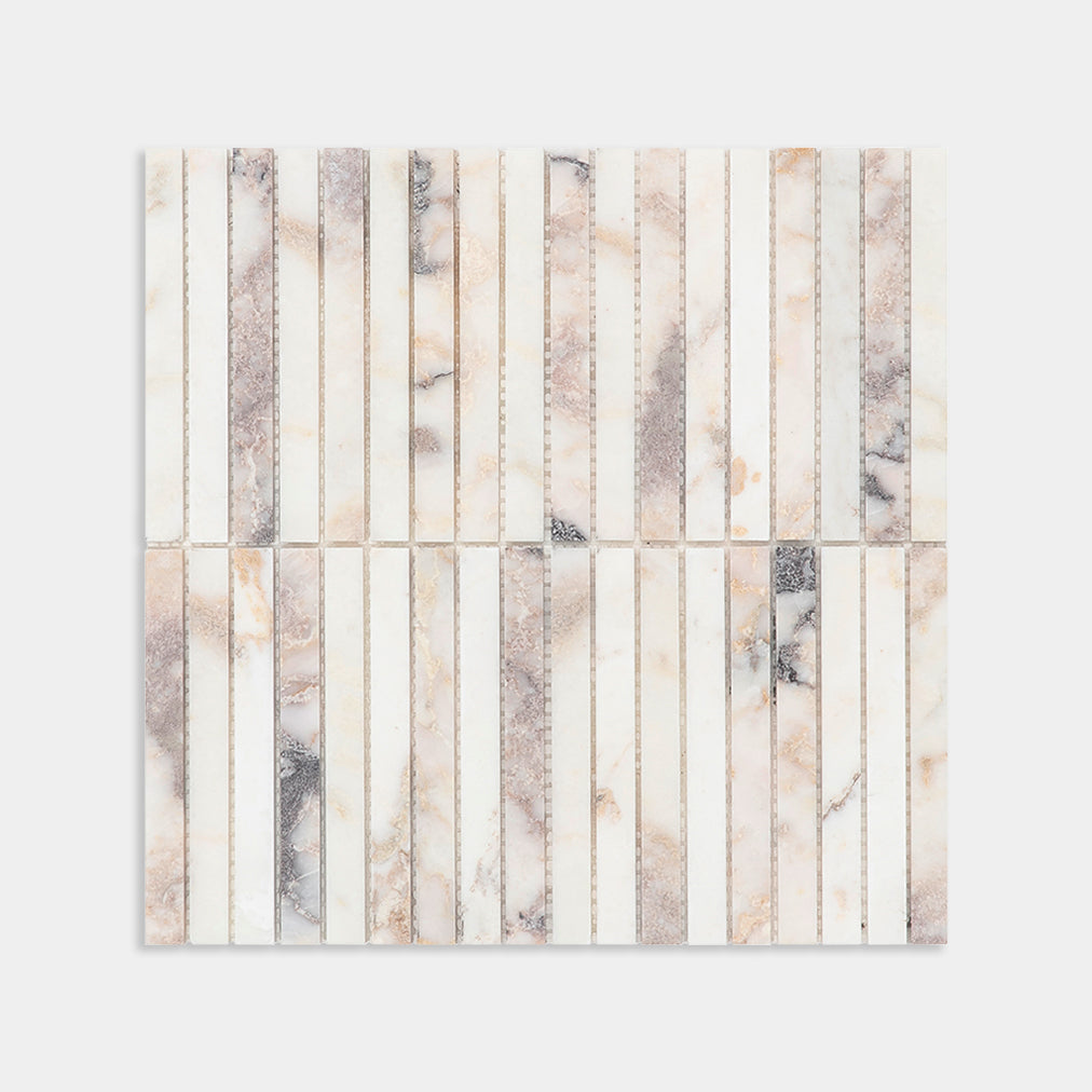 Calacatta Viola Marble Kit Kat Mosaic
