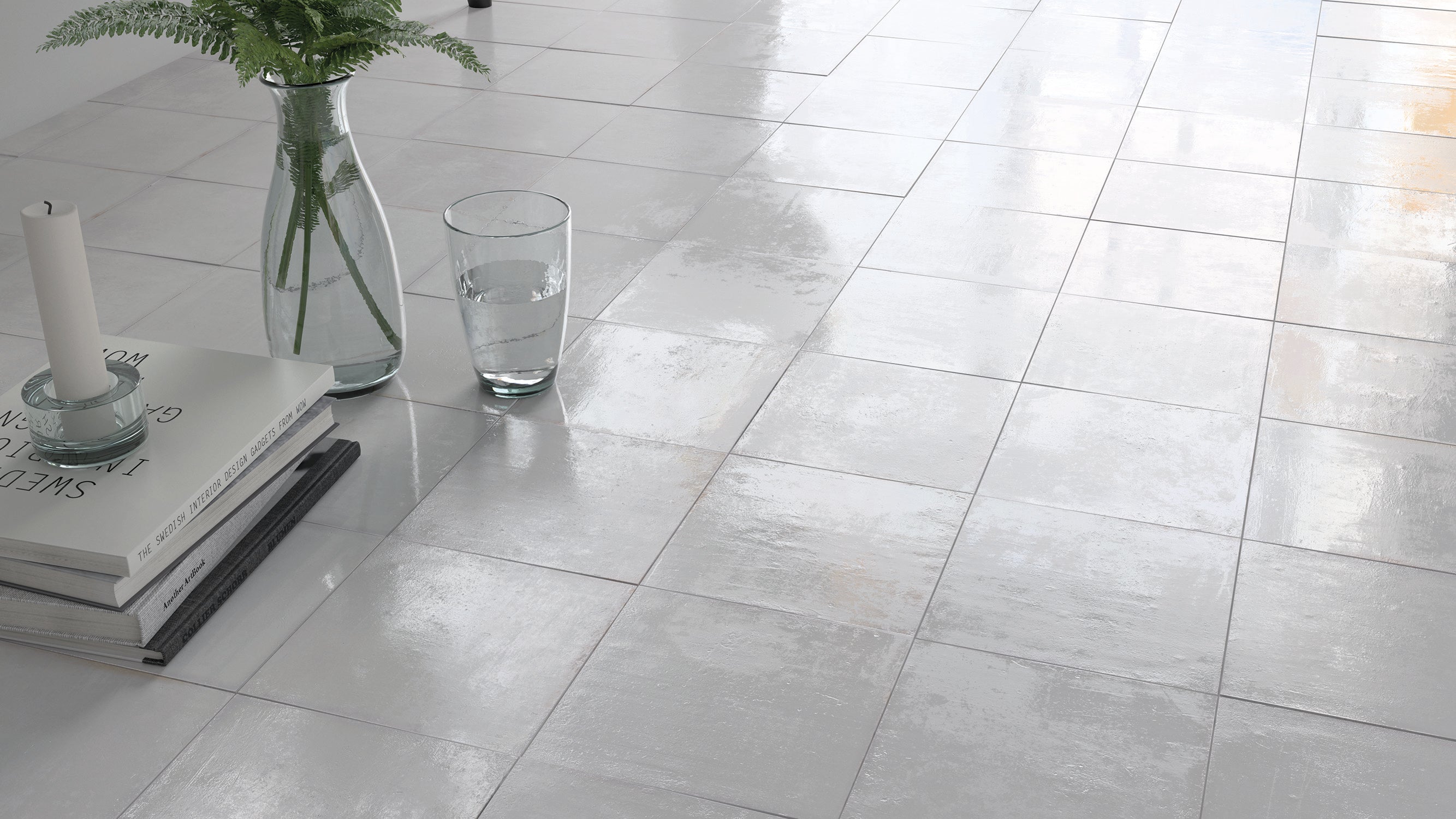 Chateau Gloss White Tile 185x185
