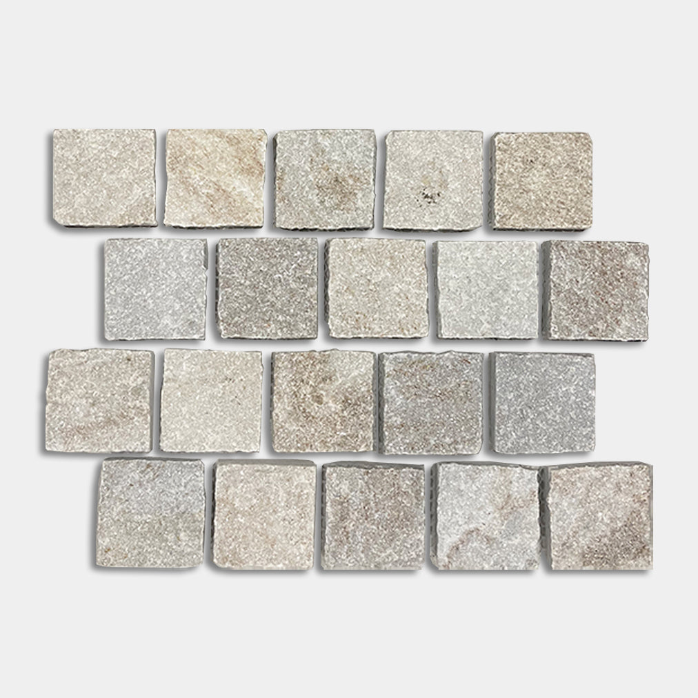 Evora Natural Quartzite Cobblestone 90x90x20
