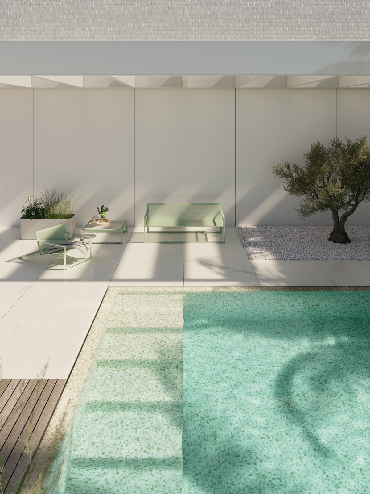 Ezarri Aquarelle Blots Pool Tile