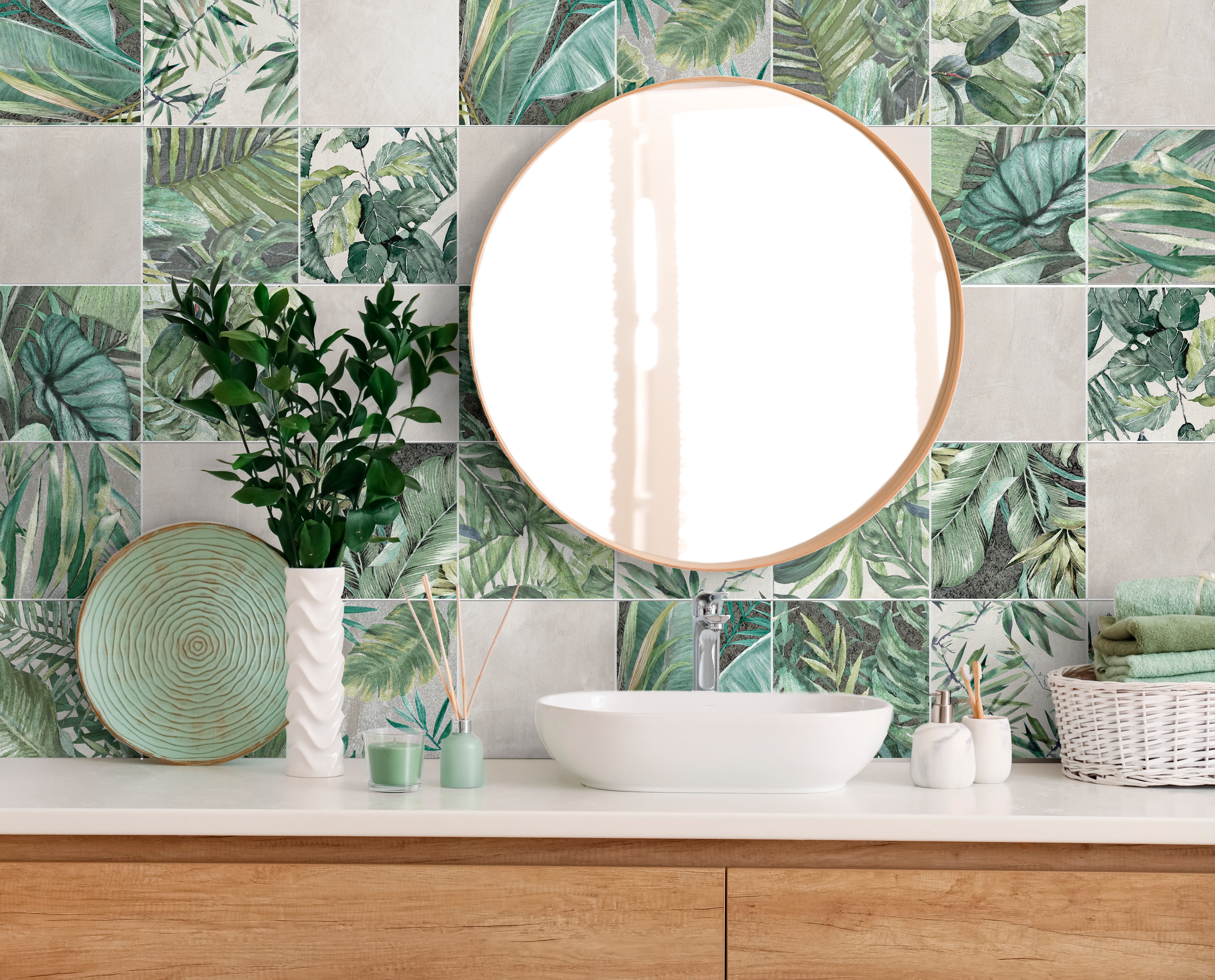 Forest Eucalyptus Decor Mix Tile 150x150