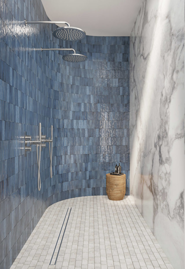 Mini Demin Gloss Tile 50x150