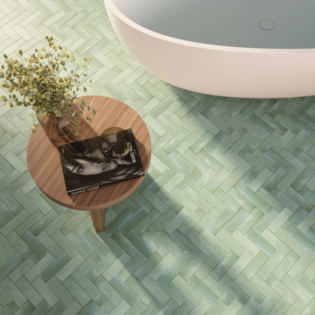 Mini Green Matt Tile 50x150