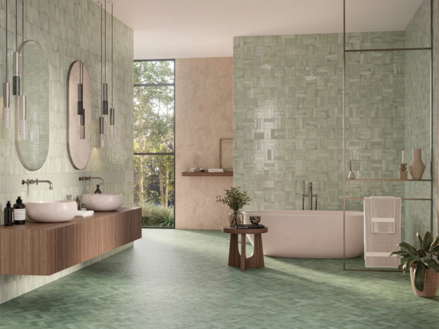Mini Mint Gloss Tile 50x150