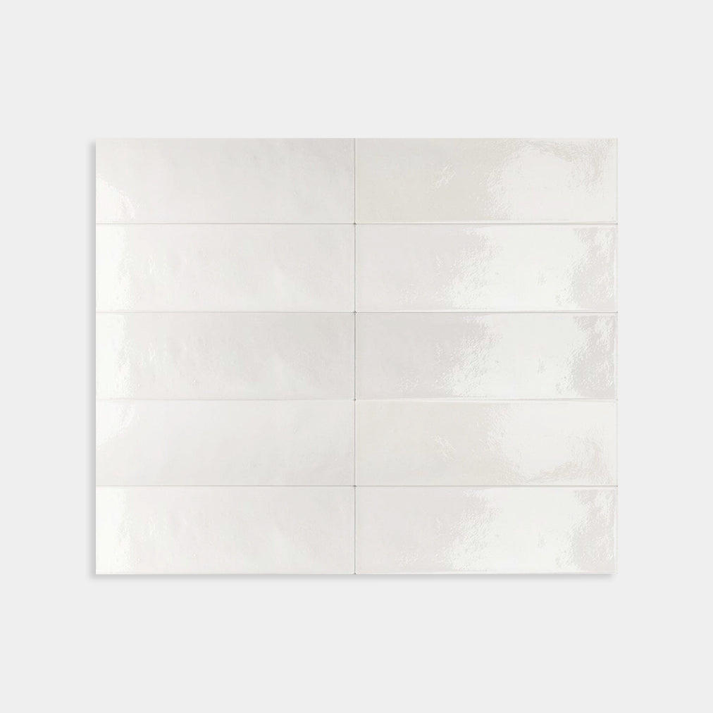 Mini Pure Gloss White Tile 50x150
