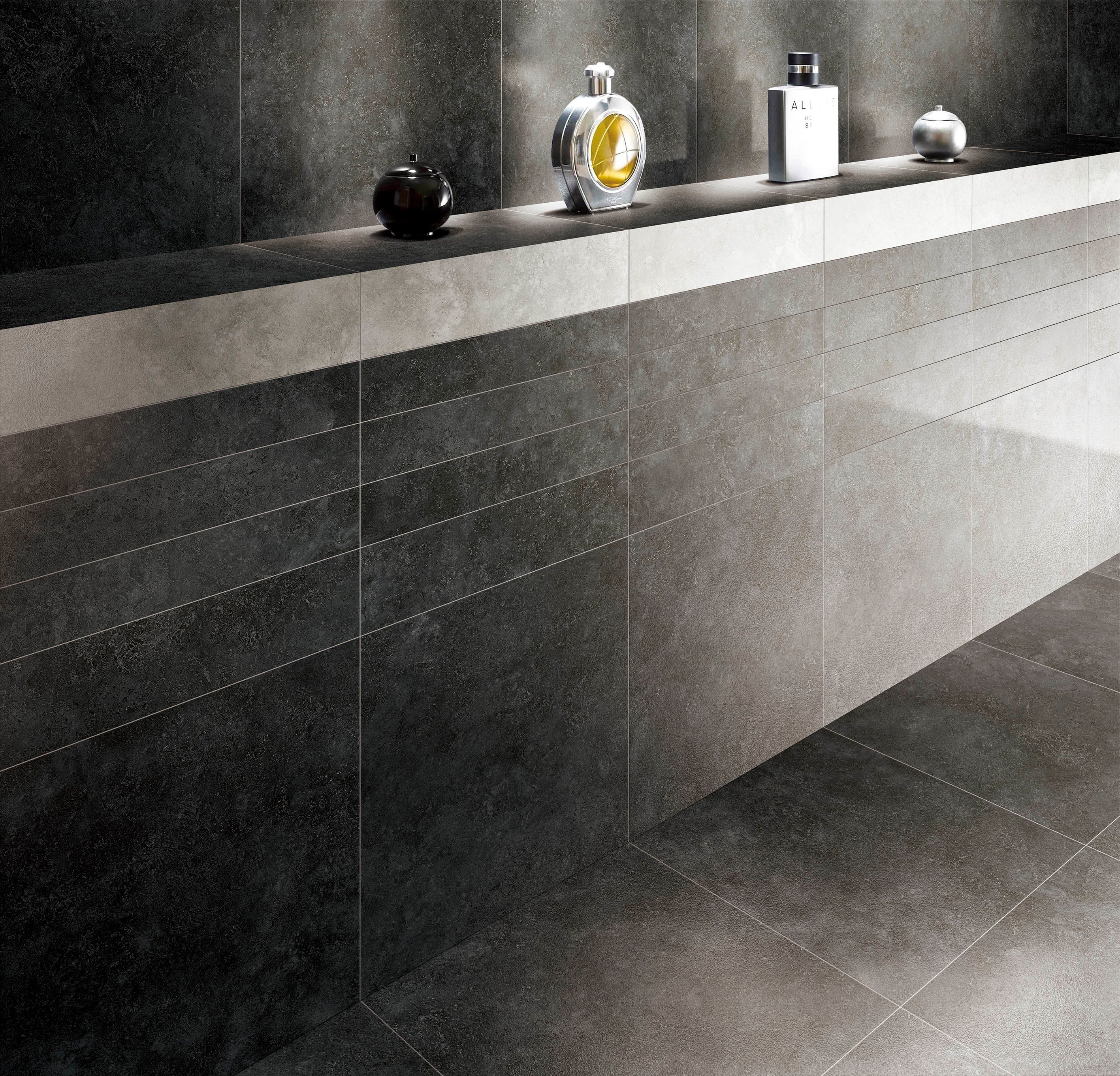 Newport Charcoal In/Ext Tile 600x600