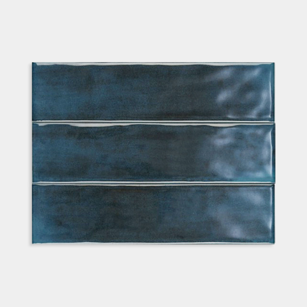 Tartha Ocean Blue Gloss Subway Tile 75x300