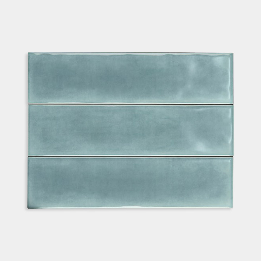 Tartha Sky Blue Gloss Subway Tile 75x300