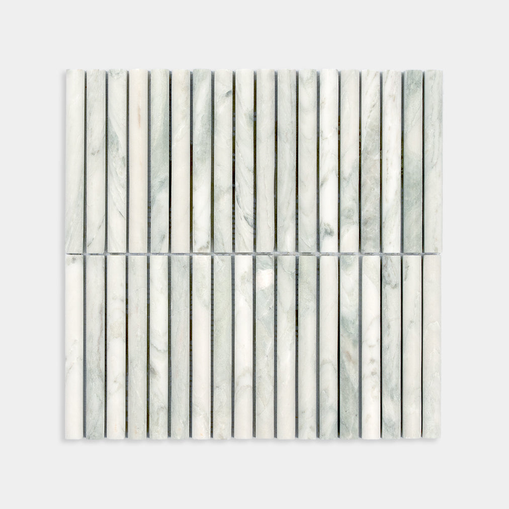 Jade Green Marble Bamboo Mosaic