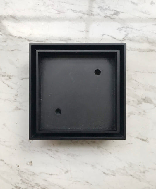 100mm SMART Tile Insert Matt Black Square Floor Waste