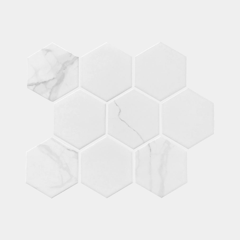 Carrara Look Hexagon Matt Mosaic