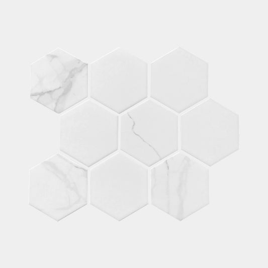 Carrara Look Hexagon Matt Mosaic