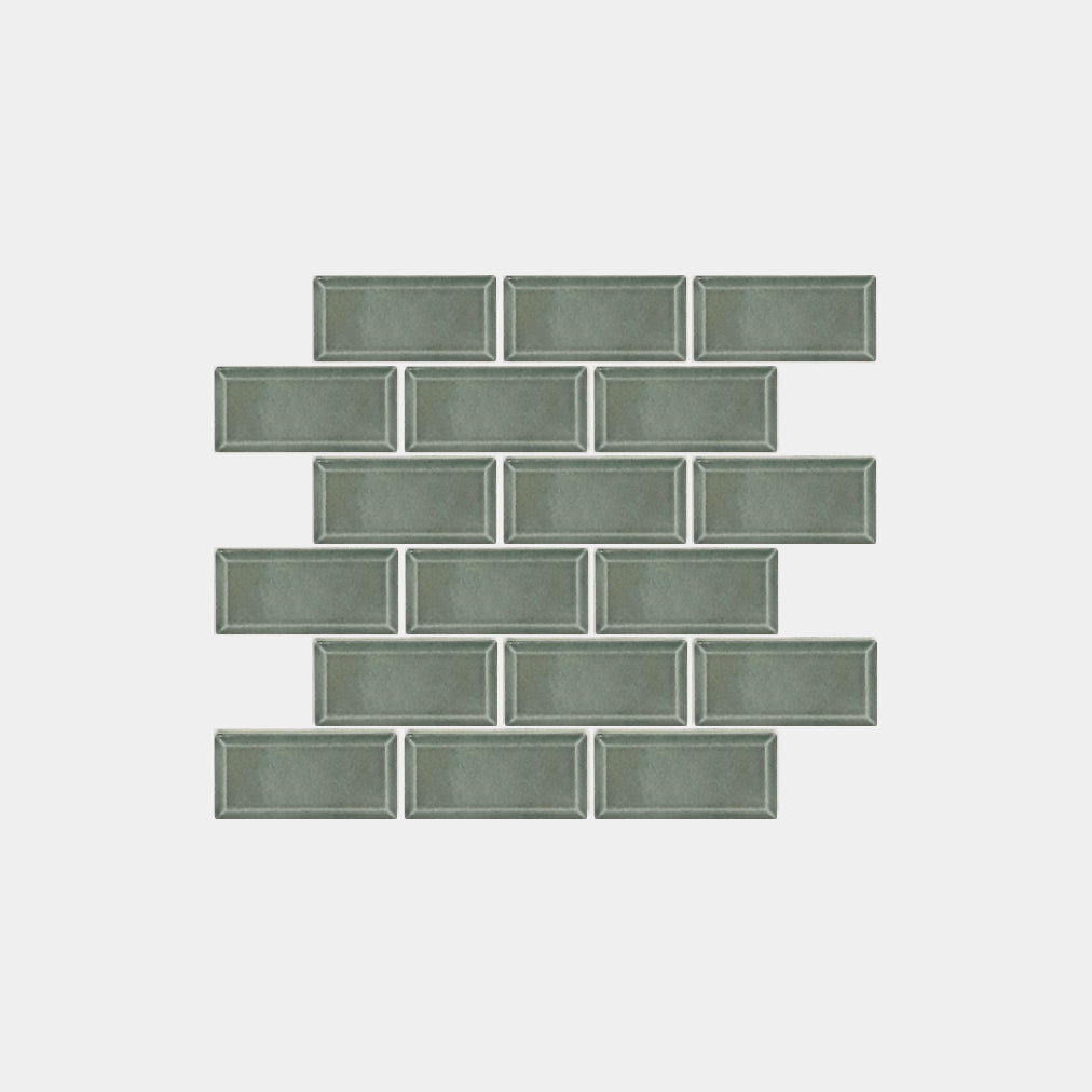 Brooklyn Subway Sage Green Gloss Mosaic